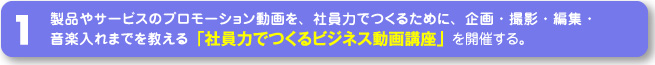 1.社員力で作るビジネス動画講座の開催