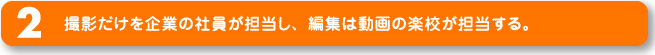 2.社員が撮影、編集は動画講座で